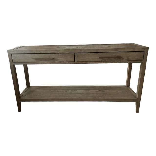 Restoration Hardware French Contemporary Two-Drawer Console Table For Sale