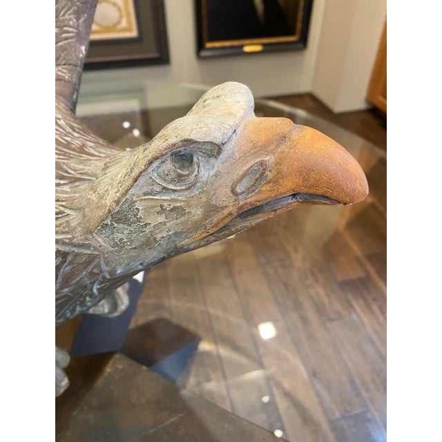 Carved Spread Wing Eagle Sculpture, Early 20th Century For Sale - Image 4 of 8