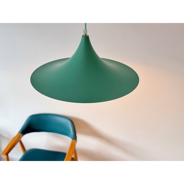 Turquoise Semi-Pendant by Claus Bonderup & Torsten Thorup for Lyfa, Denmark, 1968 For Sale - Image 15 of 18