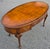 Hekman Queen Anne Revival Burl Walnut Writing Desk With Carved Shell-Accent Cabriole Legs, Late 20th Century For Sale - Image 9 of 12