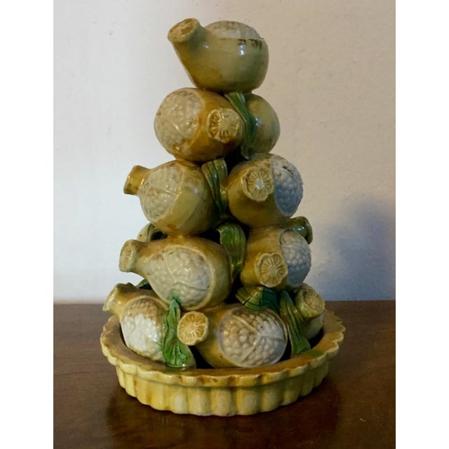 Antique 18th / 19th Century Chinese Porcelain Altar Temple Fruit Pyramid For Sale - Image 4 of 10