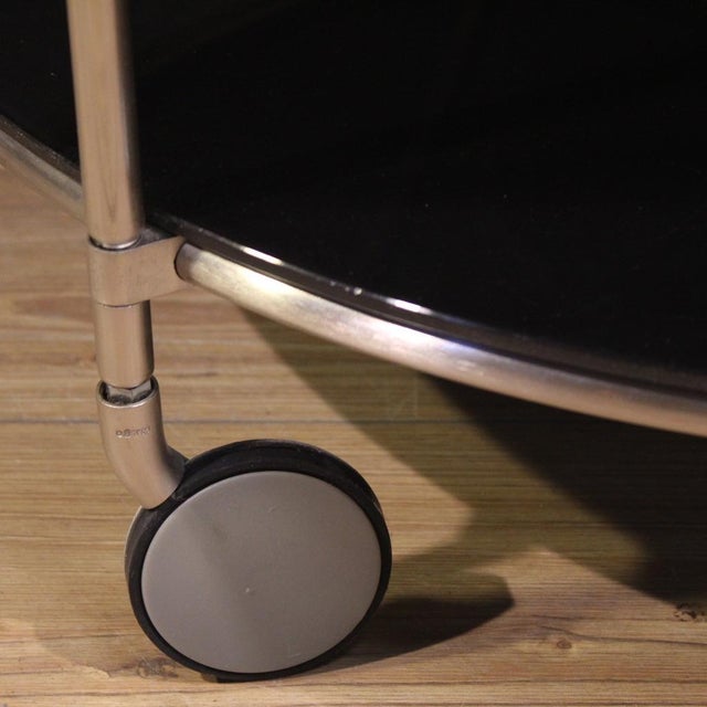 Coffee Table on Casters, 1980s For Sale - Image 4 of 13