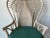 1980s Palm Beach High Peacock Rattan and Leather Accent Chair For Sale - Image 5 of 13