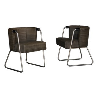 Silver-Plated Tubular Armchairs from Artifort, 1930s, Set of 2 For Sale