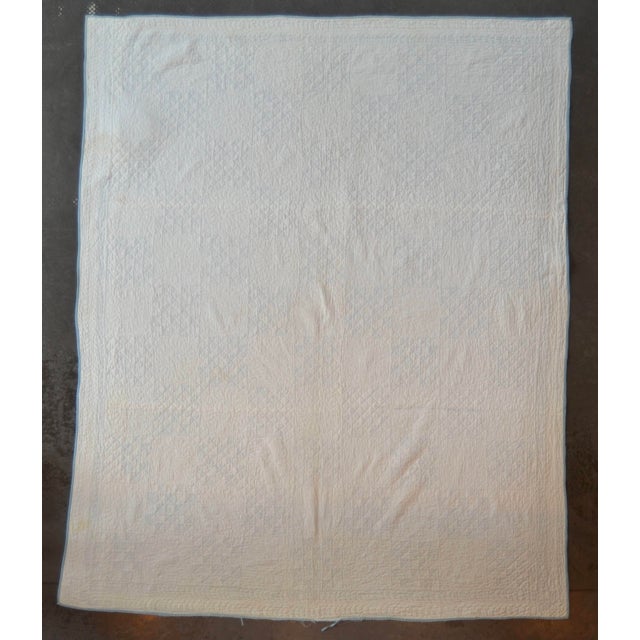 Early 20th C Double Irish Chain Quilt - For Sale - Image 10 of 15