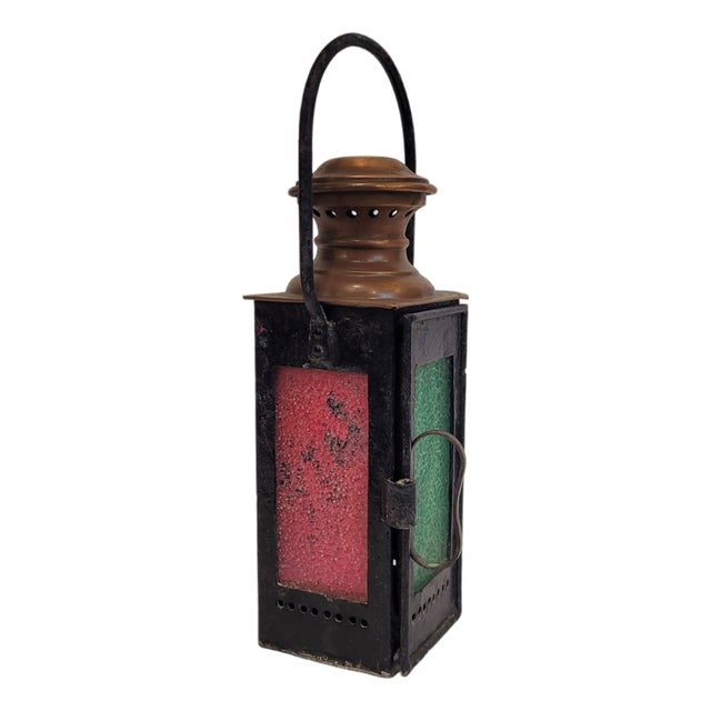 Railway Technical Lantern by H. Luchaire, 1920s For Sale