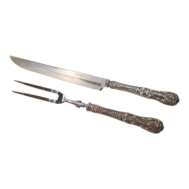 Tiffany and Co. English King Carving Set For Sale