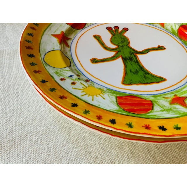 Hand-Painted Porcelain Plates - Coquet Limoges,Pair For Sale - Image 9 of 12
