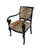 French Elegant Vintage French Style Black Lacquer Wood Armchair W/Animal Print For Sale - Image 3 of 9