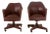 Set of Armchairs in Burgundy Leatherette Burgundy from Umberto Mascagni, 1950s For Sale