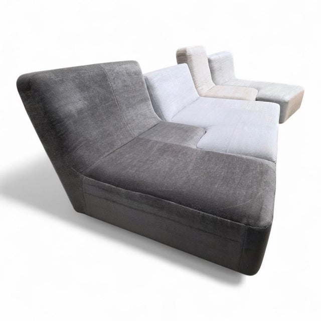 Dark Gray Ligne Roset “Confluences” by Philippe Nigro – 6-Piece Modular Sectional Newly Reupholstered For Sale - Image 8 of 12