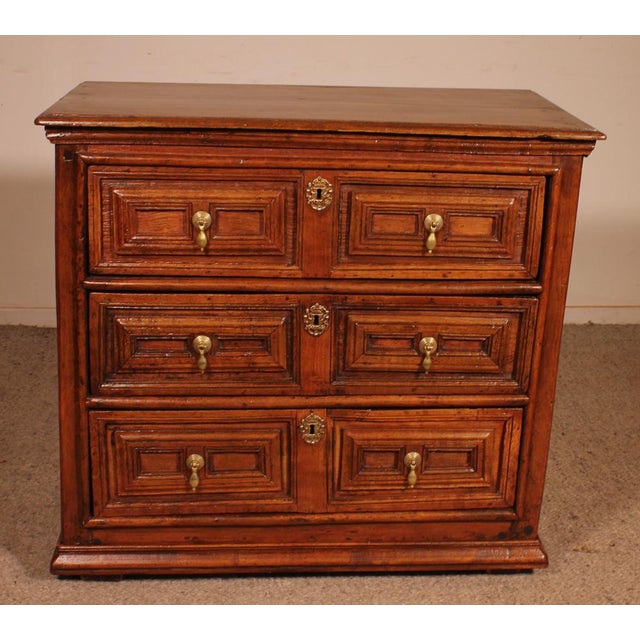 Small William and Mary Oak Chest of Drawers, 17th Century For Sale - Image 12 of 12