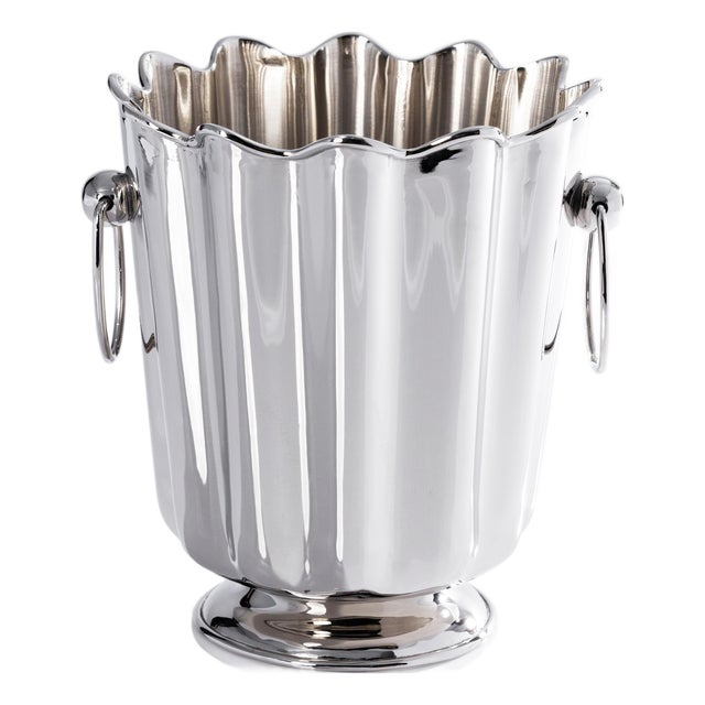 Orléans Brass Scalloped Edge Wine/ Champagne Bucket For Sale