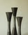 Diabolo Candlesticks in Patinated and Brushed Steel, 1970s, Set of 3 For Sale - Image 10 of 11