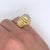 Henry Dunay Diamond Cluster Ring in 18k Ribbed Textured Yellow Gold Size 8 For Sale In Miami - Image 6 of 7