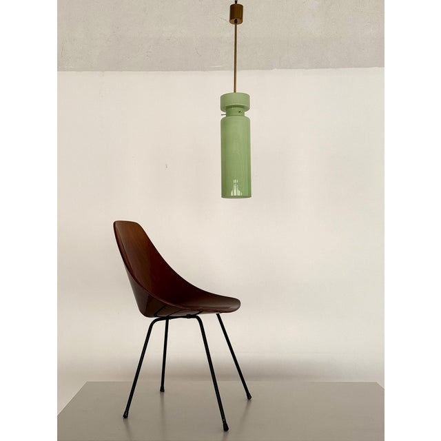 Italian Murano Glass Pendant Light in Kiwi Green attributed to Vistosi, 1980s For Sale - Image 11 of 16