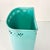1950s Vintage Hollywood Regency Boho Chic Turquoise Handpainted Flora Metal Wastebasket For Sale - Image 9 of 18