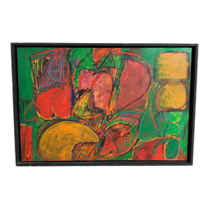 D. 1962 Abstract English Modernist Painting by Peter Daglish Titled "Exit"