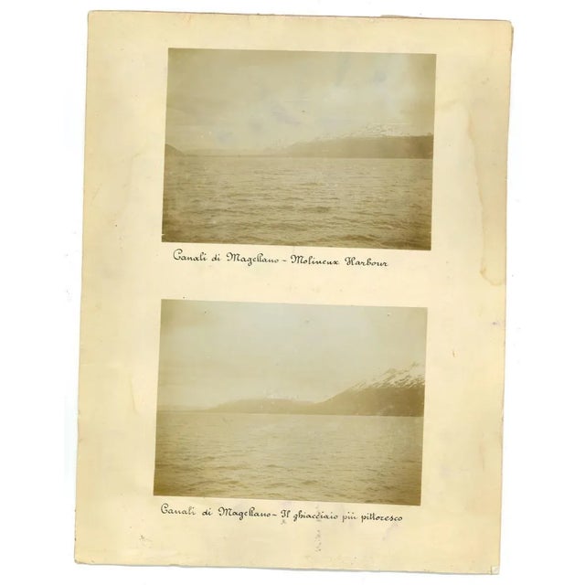 Ancient View for the Strait of Magellan is a set of 4 ancient albumen prints made in the 1880s. In very good condition,...