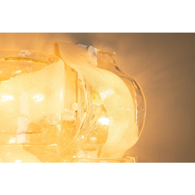 Crystal and White Sand LP 276 Compound Wall Lamps from AV Mazzega, Italy, 1970s, Set of 4 For Sale - Image 11 of 18