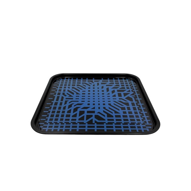 Space Age Op Art Metal Tray by Victor Vasarely for Metalgraf, Italy, 1970s For Sale - Image 11 of 11