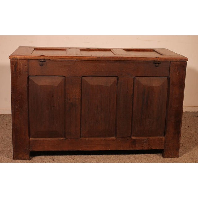Beige Antique Renaissance Chest in Oak For Sale - Image 8 of 14