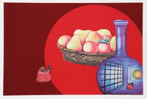 1970s "Turbulent Landscape" Screen Print by Rita Simon (Atirnomis)