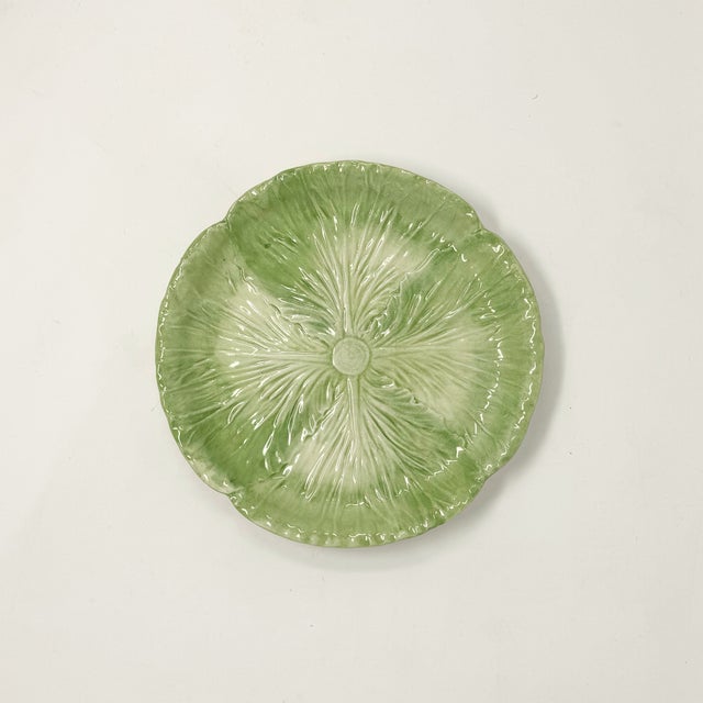 The Mane Lion Handcrafted Italian Radicchio Cabbage Dinner Plates, Light Green – Set of Four For Sale In Philadelphia - Image 6 of 6
