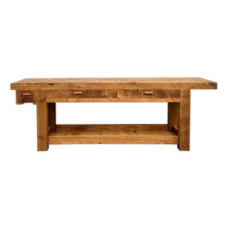 Large Vintage Workbench in Oak, 1970s For Sale