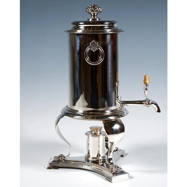 Antique Silver Samovar with Burner attributed to Alois Zitterhofer, Vienna, 1838 For Sale - Image 3 of 9