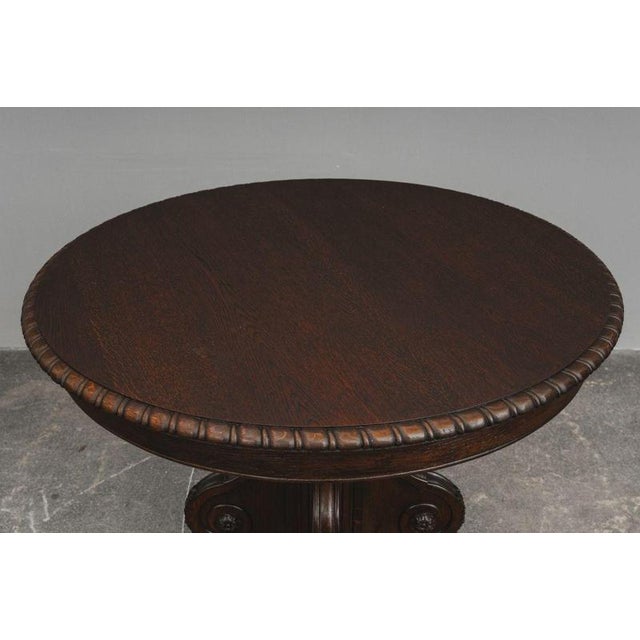 Late 19th Century Historicist Table in Oak For Sale - Image 5 of 17