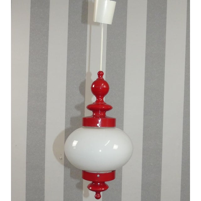 1970s Hanging Lamp in Plastic by Hawill, 1970s For Sale - Image 5 of 7