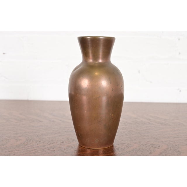 Heintz Arts & Crafts Sterling Silver on Bronze Vase For Sale - Image 11 of 13