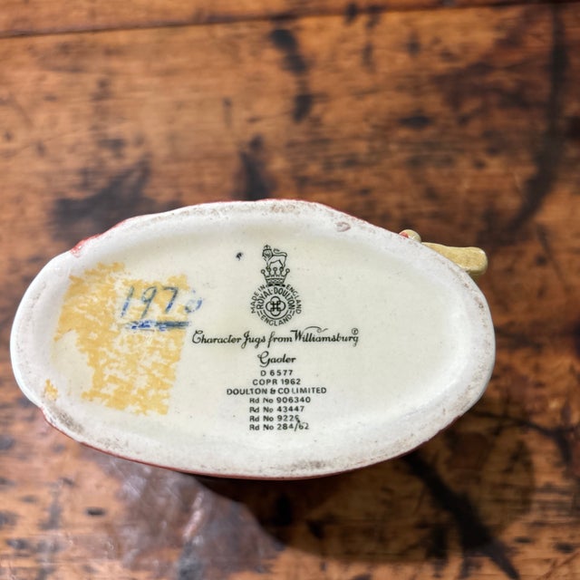 Williamsburg Character Jug - The Gaoler For Sale In Savannah - Image 6 of 6