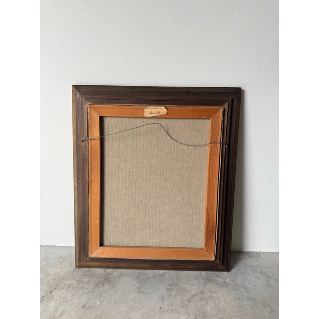 1960’s Frank European Town Landscape Scene Oil on Canvas Painting, Framed For Sale - Image 11 of 11