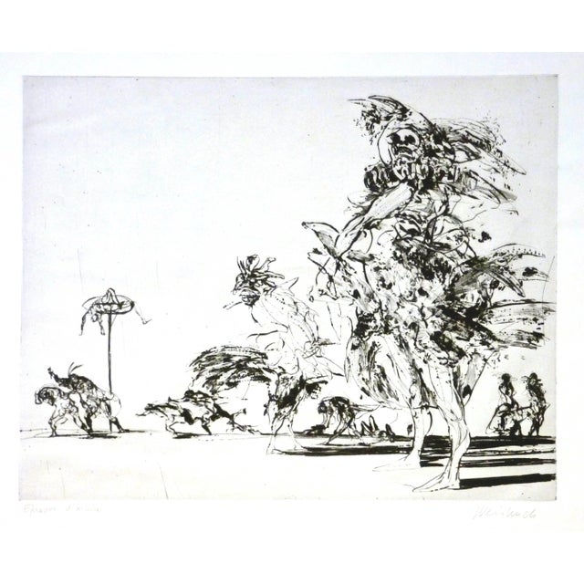 Claude Weisbuch - The Angel of Death - Signed and Numbered Engraving For Sale