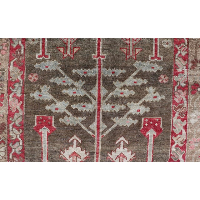 Antique Persian Bakhitari Runner With All-Over Patten in Light Blue Background For Sale - Image 9 of 12