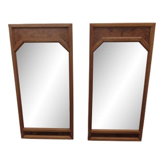 Basic Witz Mid Century Wall Bathroom Vanity Mirrors a Pair 6578 For Sale