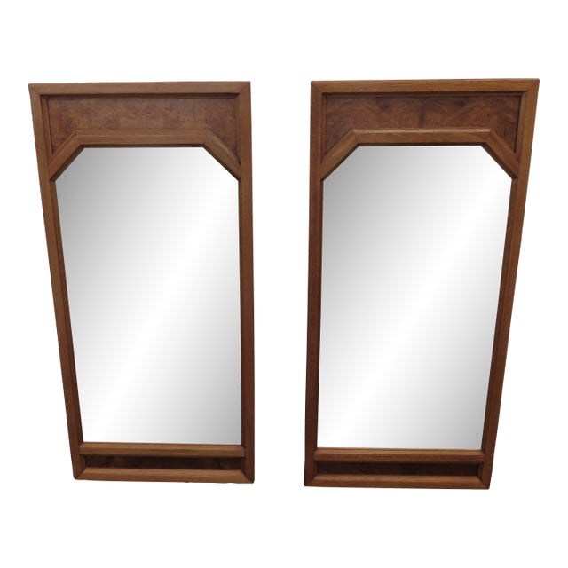 Basic Witz Mid Century Wall Bathroom Vanity Mirrors a Pair 6578 For Sale