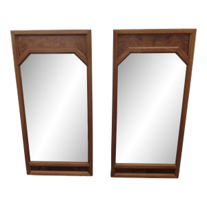 Basic Witz Mid Century Wall Bathroom Vanity Mirrors a Pair 6578