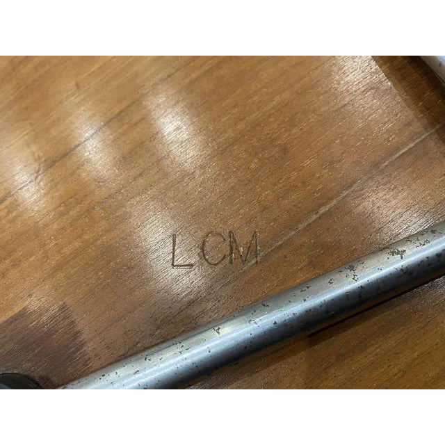 Brown LCM Lounge Chair in Metal by Charles & Ray Eames for Herman Miller, 1950s For Sale - Image 8 of 13