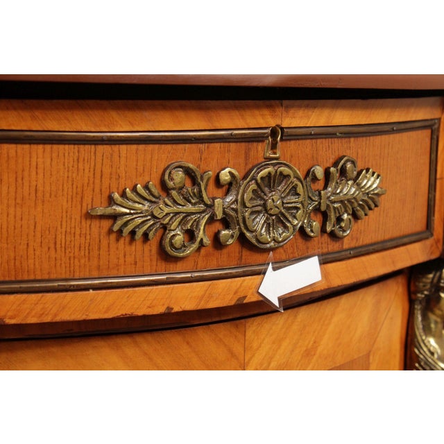 Classical Revival Walnut Ormolu Mounted Desk With Leather Top For Sale - Image 9 of 18