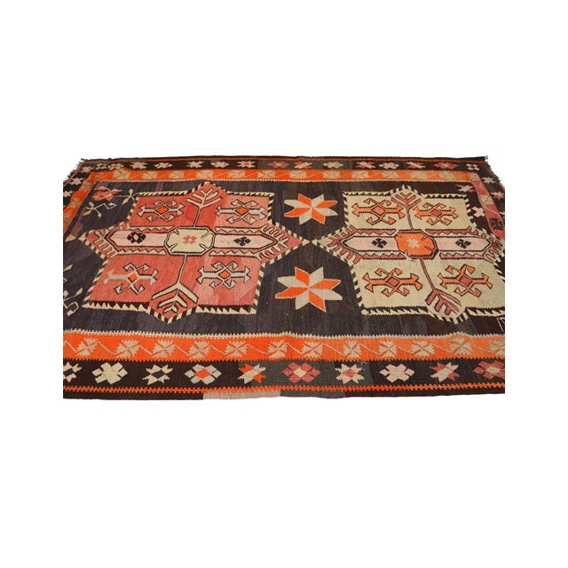 Vintage Turkish Kars Kilim Rug - 5`3″ X 8`4″ For Sale - Image 4 of 6