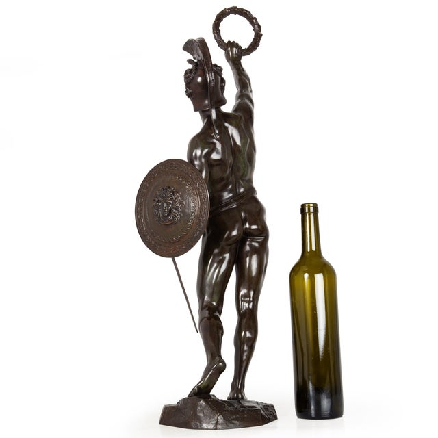 German School Bronze Sculpture of Victorious Achilles Circa 1900 For Sale - Image 4 of 18
