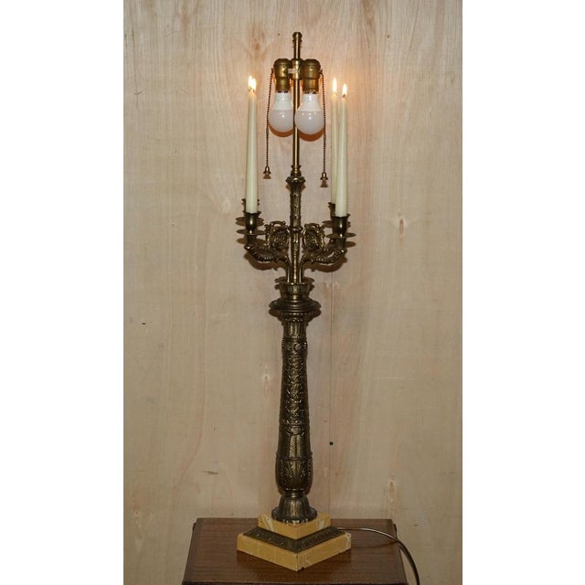 Large 4-Branch Candelabra Table Lamps from Warren Kessler New York, 1960s, Set of 2 For Sale - Image 16 of 18
