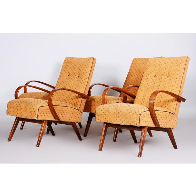 Mid-Century Armchairs in Beech, 1950s, Set of 4 For Sale - Image 11 of 15