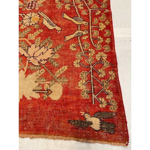 Chinese Antique Handmade Samarkand Rug Ca.1900 - 8'7'' X 5'4'' For Sale - Image 3 of 8