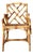 Vintage Chinese Chippendale Bamboo Armchair For Sale