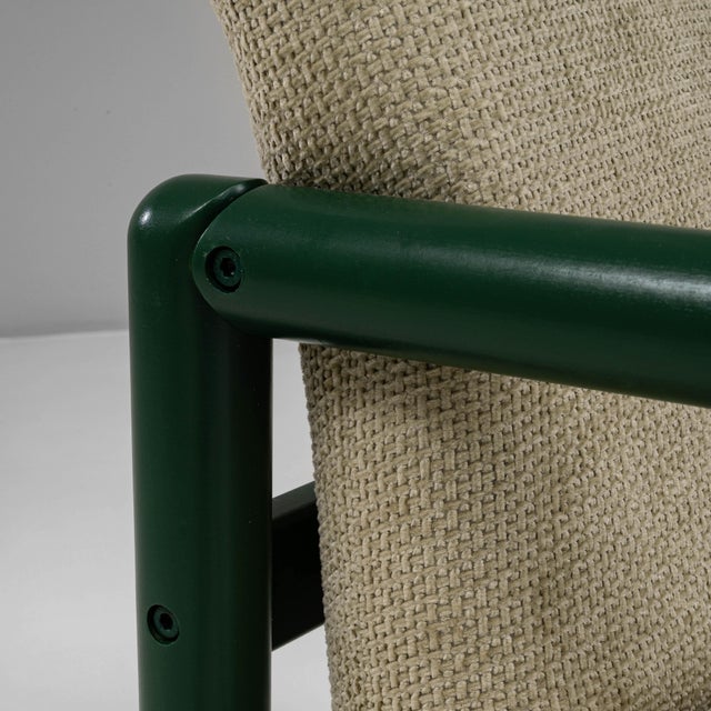 20th Century Czech Lounge Chairs With Green Tubular Frames - A Pair For Sale - Image 14 of 18