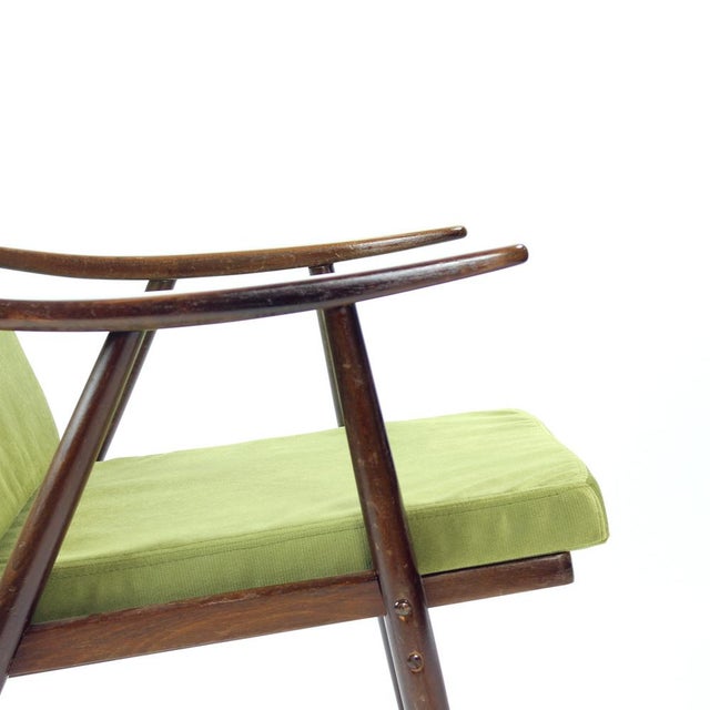 Boomerang Armchair attributed to Michael Thonet for Ton, Former Czechoslovakia, 1960s For Sale - Image 14 of 15